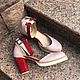 Order Sandals 'Model' pink / red suede. Hitarov (Hitarov). Livemaster. . Sandals Фото №3