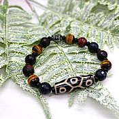 Украшения handmade. Livemaster - original item Men`s/Women`s bracelet made of natural stones and ji beads. Handmade.