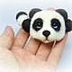 Order Bracelet 'Panda'. 100% wool. ufawooltoys (ufawooltoys). Livemaster. . Bead bracelet Фото №3