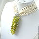Summer Pendant - Pendant and Earrings Olive jade Grape bunch. Jewelry Sets. Dorida's Gems (Dorida-s-gems). My Livemaster. Фото №5