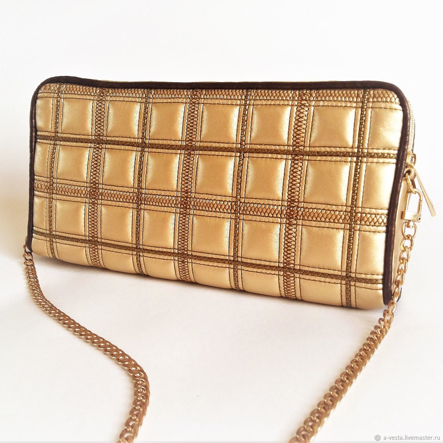 gold formal clutch