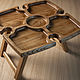 Wine table 'Quartet', diameter 35cm. Trays. SOFIWOOD. My Livemaster. Фото №4