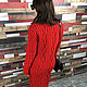 Long red dress with braids. Dresses. SHAPAR - knitting clothes. Online shopping on My Livemaster.  Фото №2