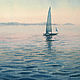 Watercolor painting Landscape with sailboat. Seascape. Pictures. Pictures for the soul (RozaSavinova). Online shopping on My Livemaster.  Фото №2