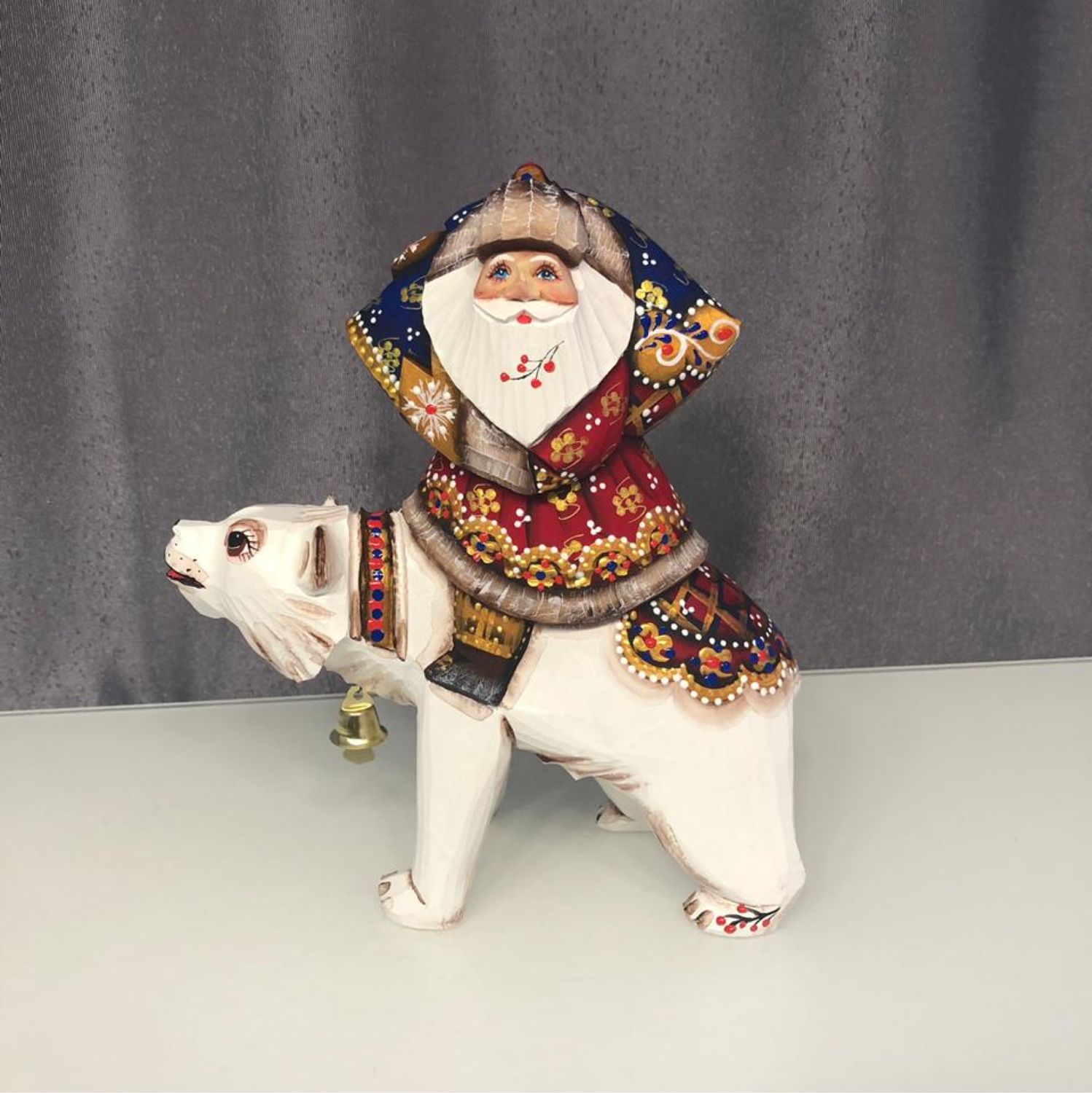 Дед Мороз деревянный на медведе в интернет-магазине на Ярмарке Мастеров ...