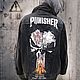 Customization Biker jacket with Punisher print Motorcycle jacket Punisher. Mens outerwear. nataliadenimart. Online shopping on My Livemaster.  Фото №2