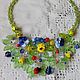 Necklace lampwork Pansy. Necklace. lawanda. Online shopping on My Livemaster.  Фото №2