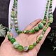 Long beads of natural agate ' Spring greens '. Beads2. Iz kamnej. Ярмарка Мастеров.  Фото №4