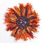 Материалы для творчества handmade. Livemaster - original item Sunflower, author`s hand embroidery. Handmade.
