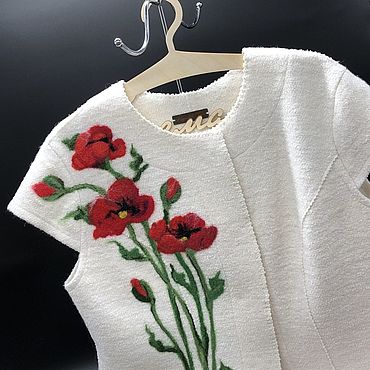 Одежда ручной работы. Ярмарка Мастеров - ручная работа Жилет «Летний мак». Handmade.
