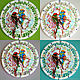Glass wall clock Spring has come, a gift idea. Watch. MyFusedGlass. My Livemaster. Фото №6