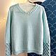 Джемпер   женский вязаный голубой. Джемперы. Sweater Star Вязание на заказ.. Ярмарка Мастеров.  Фото №6