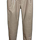 Order Beige leather trousers with a narrow cut. Lollypie - Modiste Cat. Livemaster. . Pants Фото №3