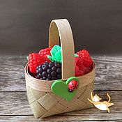 Косметика ручной работы handmade. Livemaster - original item soap: Basket with raspberries. Handmade.