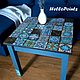 Turquoise table. Tables. hellopoints. Online shopping on My Livemaster.  Фото №2