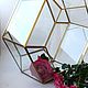 Golden Floriana. candle holder. Honeycomb box. Design wedding. Wedding accessories. Glass Flowers. My Livemaster. Фото №4