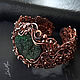 Bracelet with stone uvarovit metal copper ' Mistress'. Hard bracelet. Del-moro. Online shopping on My Livemaster.  Фото №2