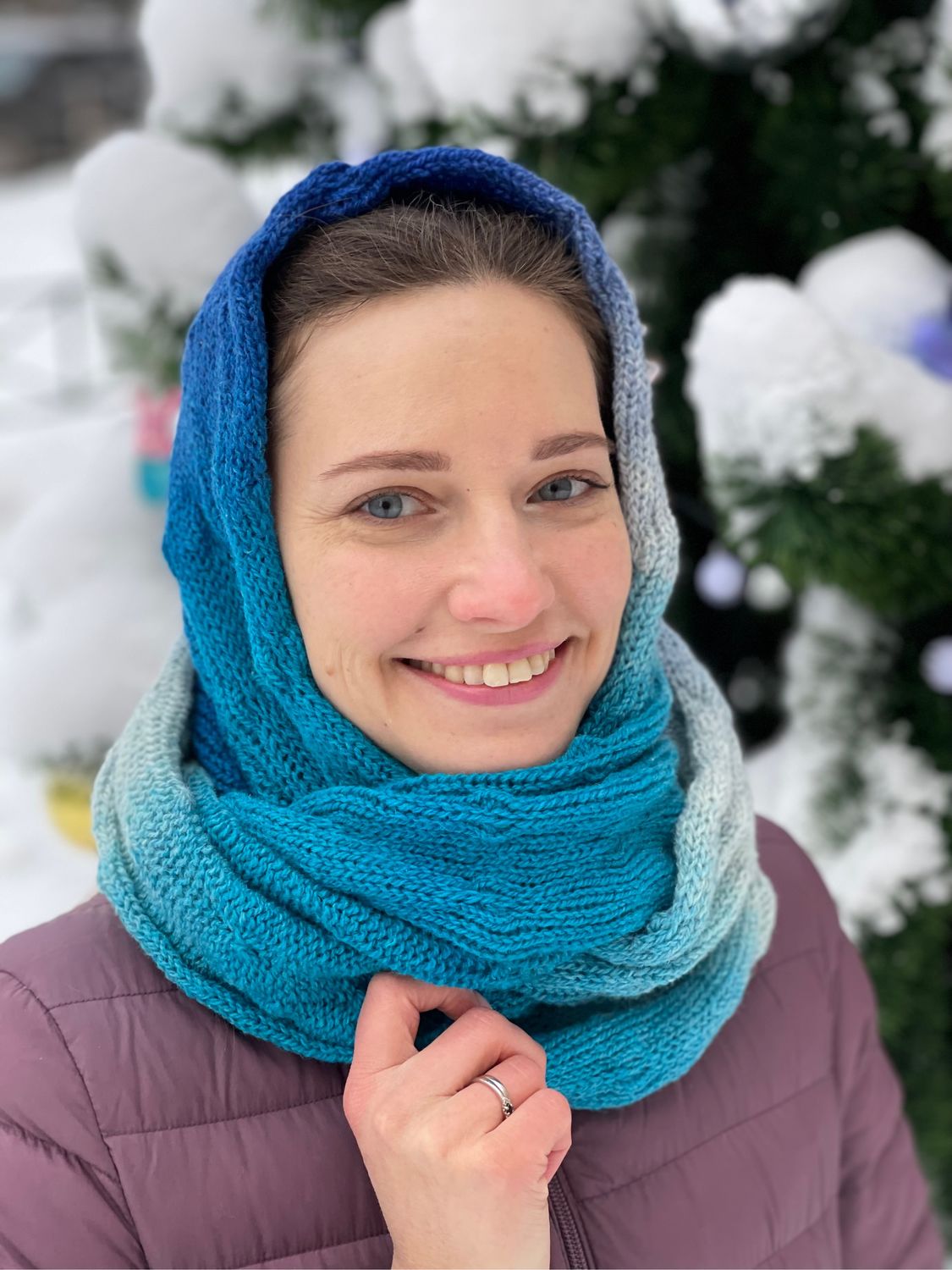 Женский шарф, вязаный снуд, зимний шарф с круглым вырезом, теплый мягкий шарф-кольцо, 2019