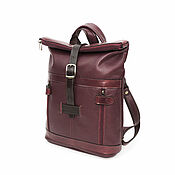 Сумки и аксессуары handmade. Livemaster - original item Backpacks: Women`s Leather Burgundy Fleur Backpack Bag SR56-182. Handmade.