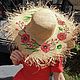Шляпа летняя с ручной росписью "Маки", Шляпы, Липецк,  Фото №1