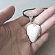 White Heart pendant, Ceramic Pendant, stylish pendant, Pendants, Moscow,  Фото №1