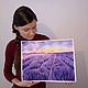 Painting lavender field at sunset in the style of French Provence. Lavender. Pictures. Olga Ermakova art. My Livemaster. Фото №6