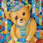 Картины и панно handmade. Livemaster - original item Only the Bear is the best-plush, ungainly. Handmade.