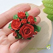 Украшения handmade. Livemaster - original item Brooch roses. Handmade.