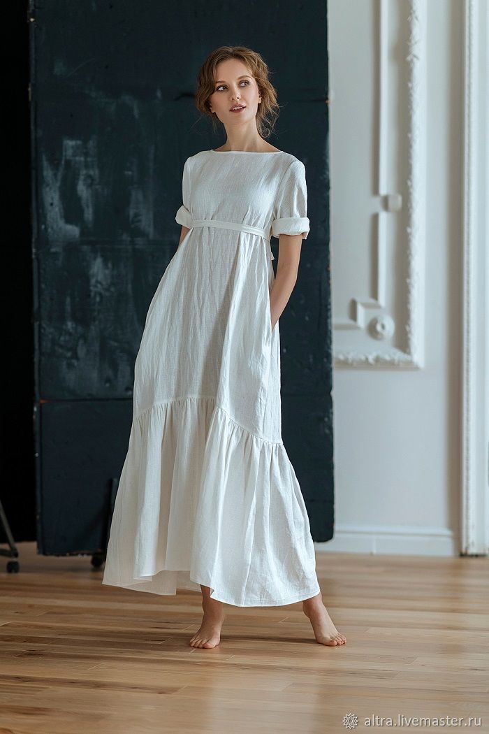 Linen white dress 