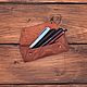 Order Delhi genuine leather pencil case. frame-work. Livemaster. . Canisters Фото №3