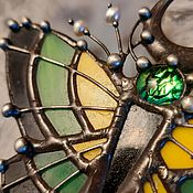 Украшения handmade. Livemaster - original item Butterfly Crest Yellow-green (H2-010-01). Handmade.