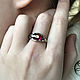 Men's silver ring with purple Tourmaline Rubellite handmade. Rings. Bauroom - vedic jewelry & gemstones (bauroom). My Livemaster. Фото №5