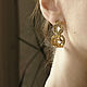 Винтаж: Серьги-кольца крупные 1928 Jewelry - Фантастическое золото. Серьги винтажные. Винтажные сокровища. Интернет-магазин Ярмарка Мастеров.  Фото №2