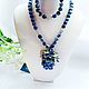 Order Necklace and bracelet with sodalite, jade 'Evening'. Magical Beauty Gems. Livemaster. . Necklace Фото №3