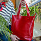 Exclusive handmade red leather bag. Classic Bag. migotobags. My Livemaster. Фото №5