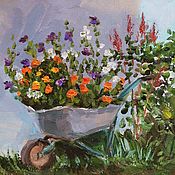 Картины и панно handmade. Livemaster - original item Oil painting Country Flowers. Summer landscape. Handmade.