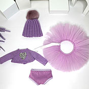Куклы и игрушки handmade. Livemaster - original item Clothes for dolls. Lilac set of clothes. Handmade.
