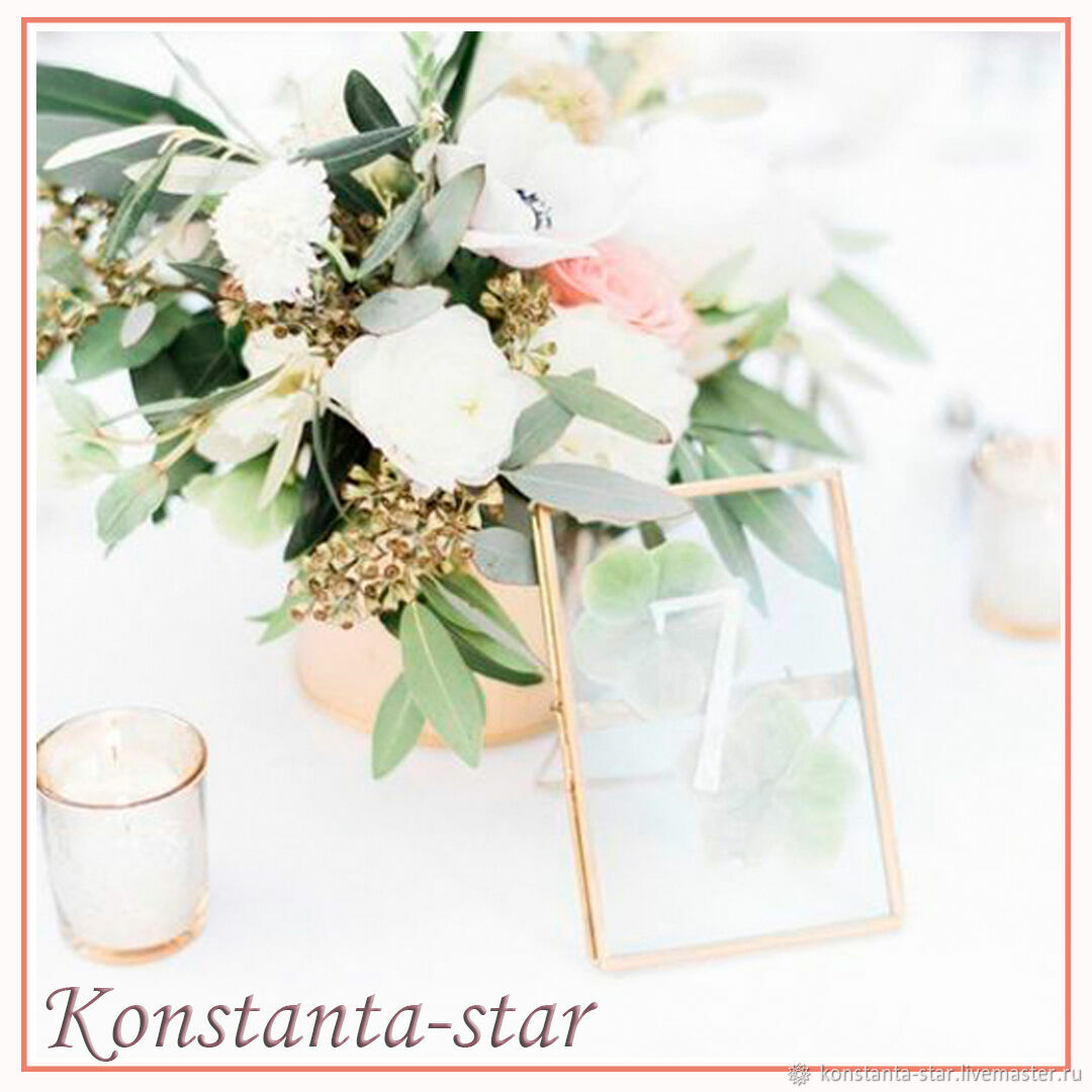 Стеклянные рамки для нумерации столов в интернет-магазине Ярмарка ...