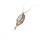 Small pendant pendant Classic natures. aquamarine, pearl, gold, silver beads, office decoration, for every day, small light blue green pendant drop pendant, minimalist, strict
