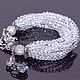 Bracelet with rock crystal 'Snow patterns', Bead bracelet, Moscow,  Фото №1