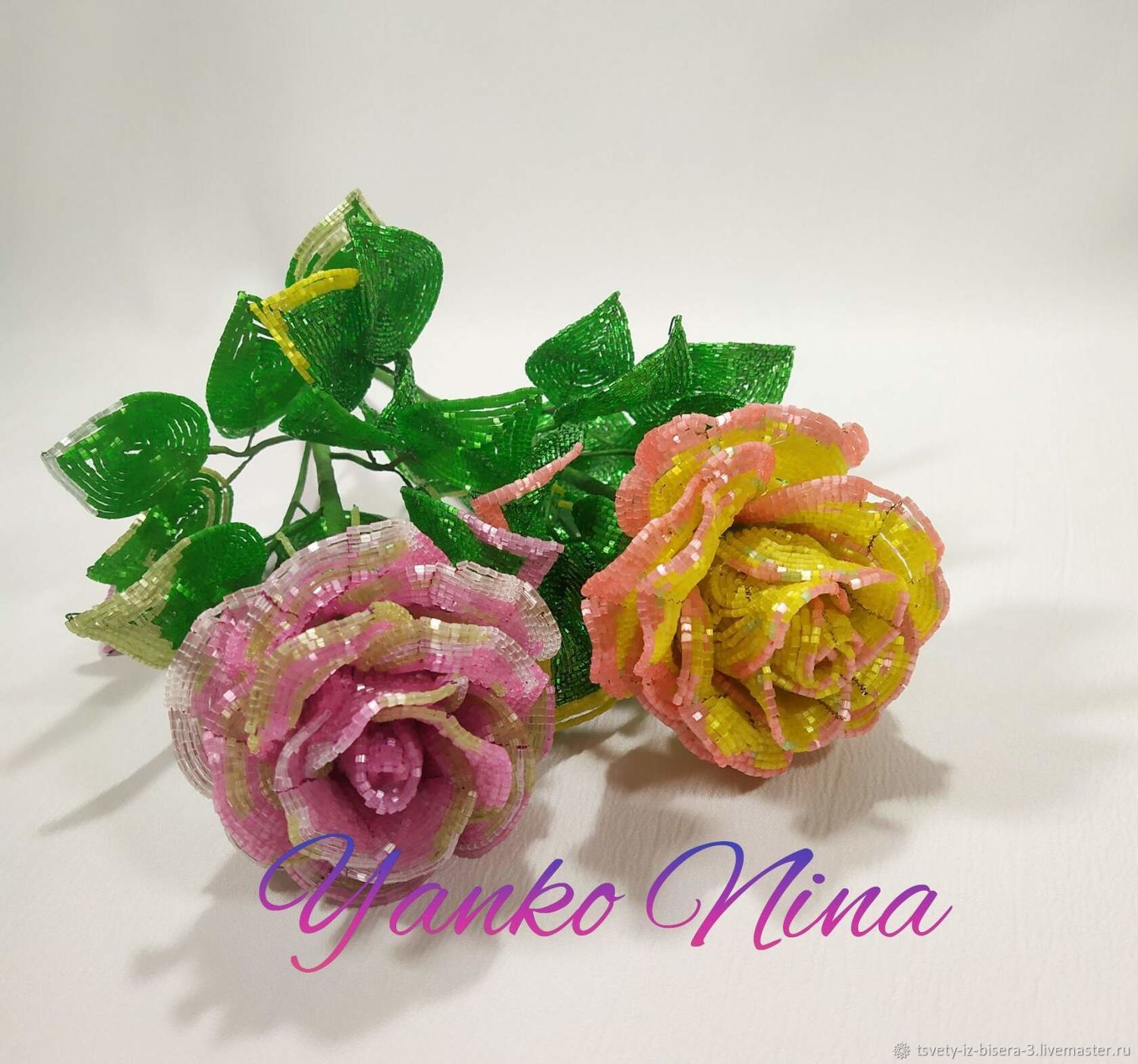 Розы Из Бисера Фото