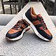 Crocodile leather sneakers, three colors, blue, brown, orange. Sneakers. SHOES&BAGS. Online shopping on My Livemaster.  Фото №2