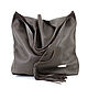 Order Bag Leather Bag Brown Bag String Bag T shirt medium chocolate. BagsByKaterinaKlestova (kklestova). Livemaster. . Sacks Фото №3