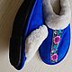 Women's suede Slippers are blue.Sheepskin. Slippers. Warm gift. Online shopping on My Livemaster.  Фото №2