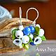 Earrings 'Snowberry blueberry'. Earrings. anna-buzunko. Online shopping on My Livemaster.  Фото №2