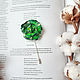 Brooch needle Green flower made of polymer clay. Brooches. AnnaMalnaya. Online shopping on My Livemaster.  Фото №2