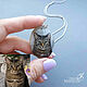 Portrait of a cat on the photo - miniature painting on stone. Pendant. Olga Kniazeva | Jewelry painting. My Livemaster. Фото №5
