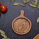 Wooden Board for serving 'Apple', color ' walnut', Utensils, Moscow,  Фото №1