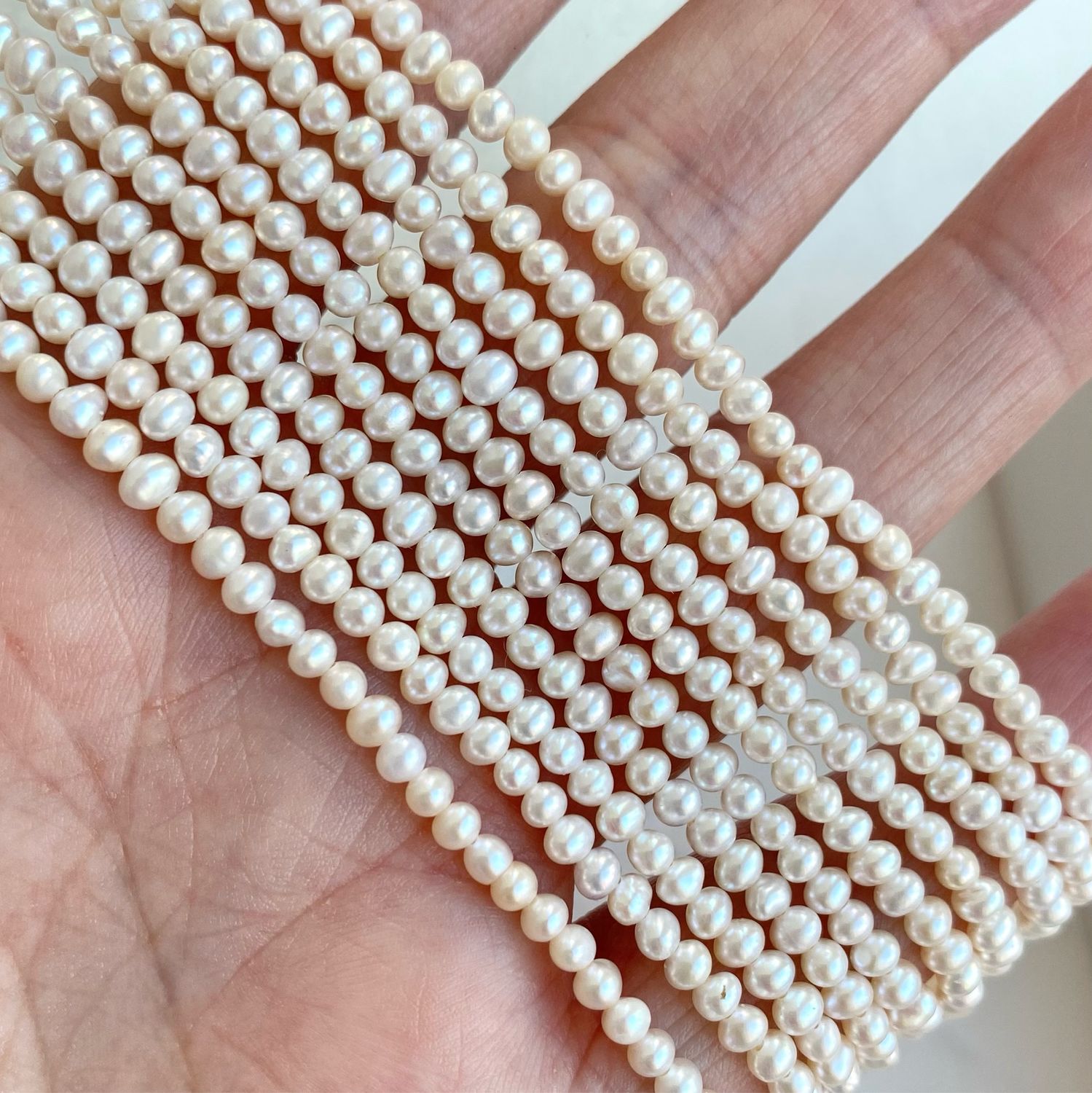 Жемчуг натуральный мелкий ААА, 2.5 * 3 мм, перламутровый в интернет ...