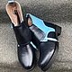 Order Shoes 'Modern dark blue/light blue' black sole. Hitarov (Hitarov). Livemaster. . Boots Фото №3